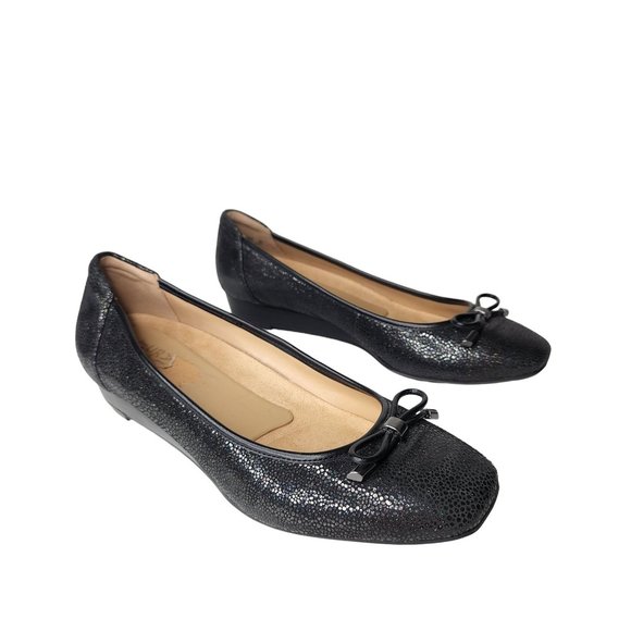 Naturalizer Shoes Naturalizer Dove Ballet Flat Wedge Heel Shiny